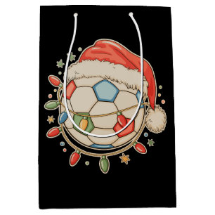 Fotboll Santa Hatt Julbelysning Träd Jul