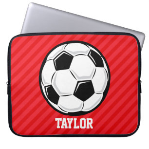Fotboll; Scarlet Red Rand Laptop Fodral