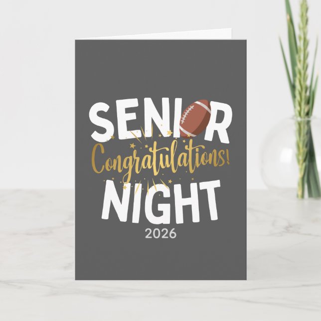 Fotboll Senior Night Grattis-kort Kort (Framsida)