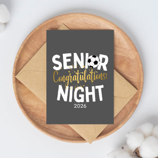 Fotboll Senior Night Grattis-kort Kort