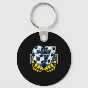 Fotboll Sex Sju 67 Roligt Gen Alpha Meme  Nyckelring