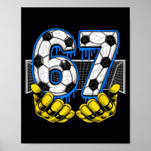 Fotboll Sex Sju 67 Roligt Gen Alpha Meme Poster