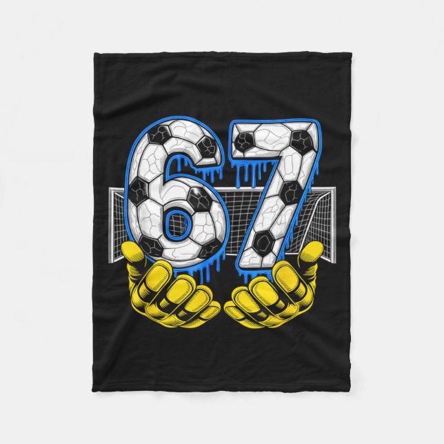Fotboll Six Seven 67 Roligt Gen Alpha Meme  Fleecefilt (Framsidan)