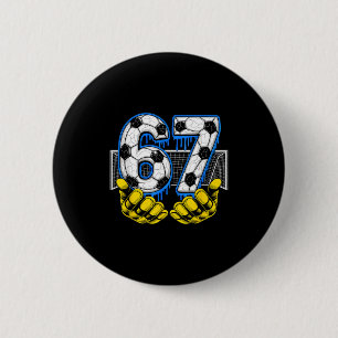 Fotboll Six Seven 67 Roligt Gen Alpha Meme Knapp