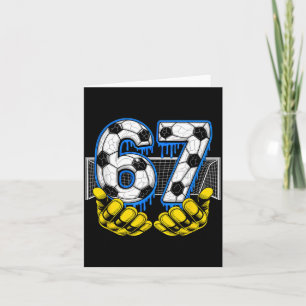 Fotboll Six Seven 67 Roligt Gen Alpha Meme Kort