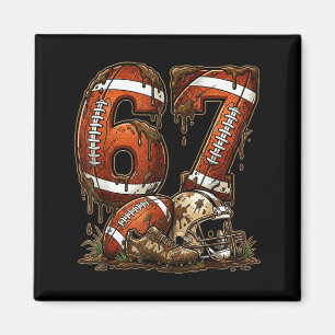 Fotboll Six Seven Drip 67 Meme Rollig 6-7 Fotboll Magnet