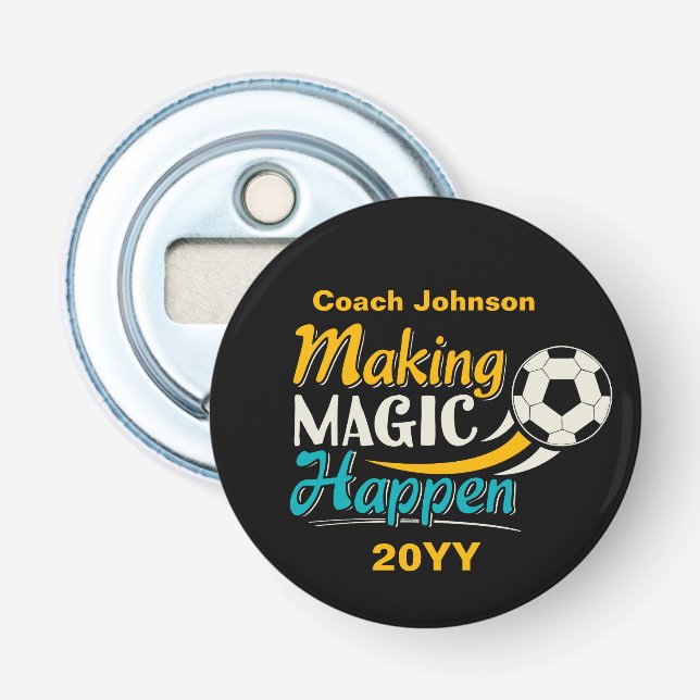 Fotboll Skapar magic Happen Flasköppnare (Framsidan)