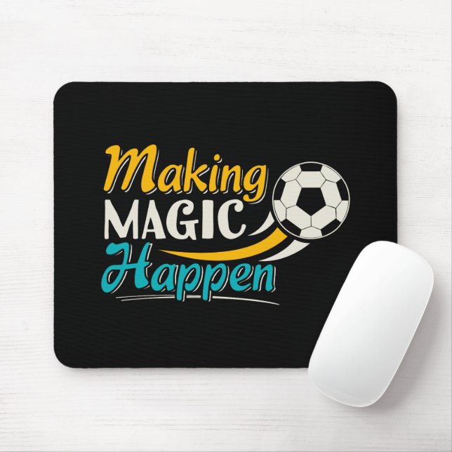 Fotboll Skapar magic Happen Musmatta (Med mus)