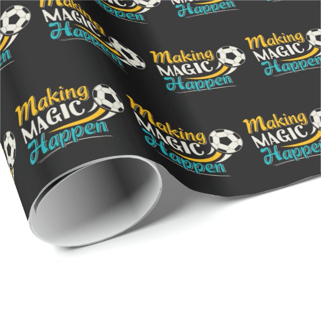 Fotboll Skapar magic Happen Presentpapper (Rullad Hörn)