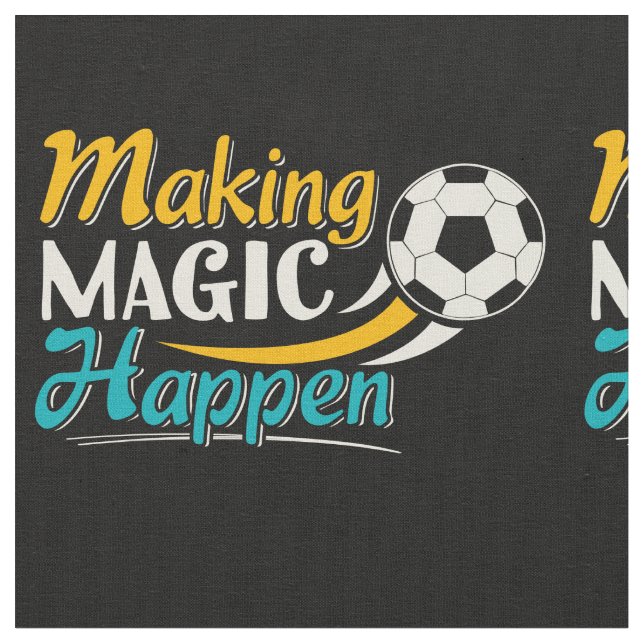 Fotboll Skapar magic Happen Tyg (Närbild)