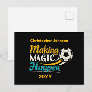 Fotboll Skapar magic Happen Vykort