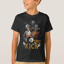 Fotboll, Skeleton Player Halloween Trick eller Kic T Shirt