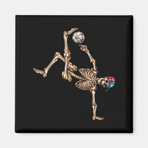 Fotboll Skelett Spelare Cykel Spark Sport Hallowee Magnet
