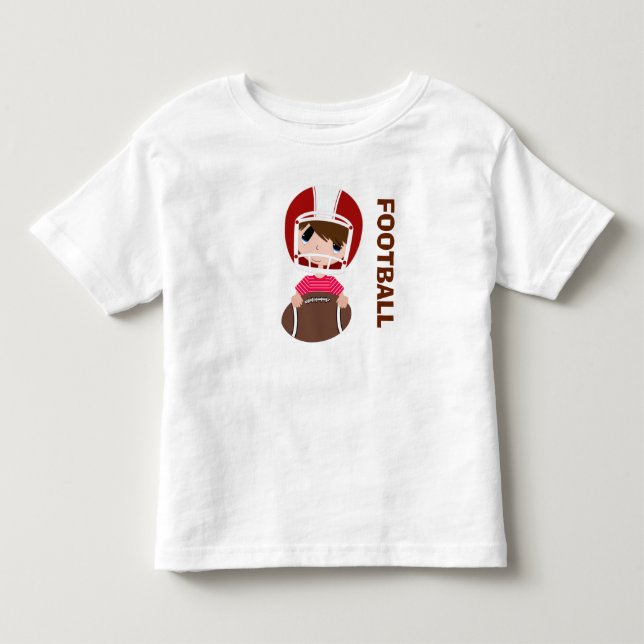 Fotboll! Småbarn Bra Jersey T-Shirt (Framsida)