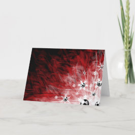 Fotboll Snöflingor - jul/Helgdag-kort Helgkort