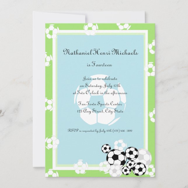 Fotboll Social Inbjudningar (Framsida)