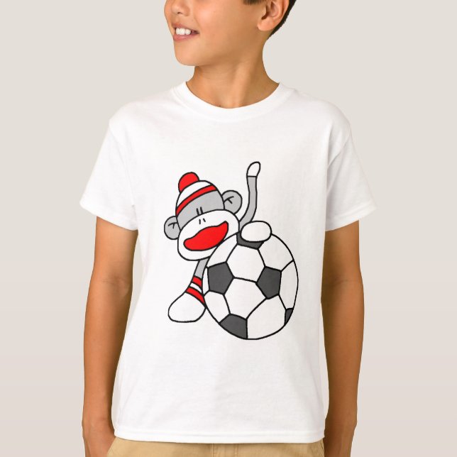 Fotboll Sock monkey T-shirt (Framsida)