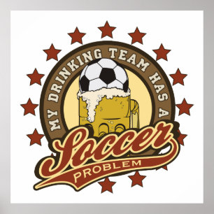Fotboll som dricker laget poster