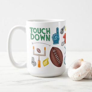 Fotboll söndag morgon mugg speldag touchdown mugg