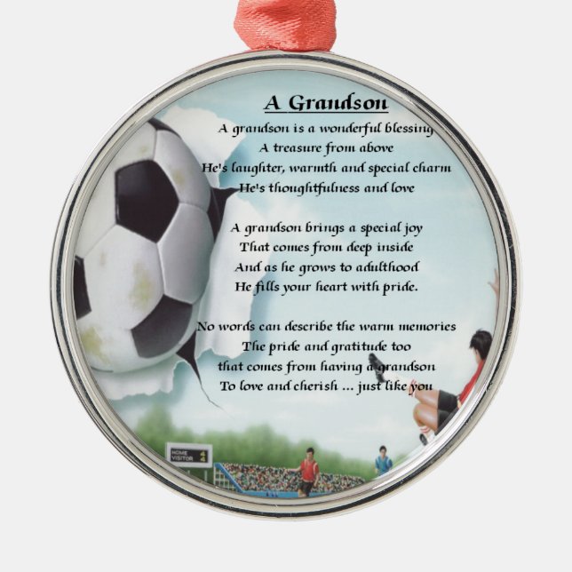 Fotboll   sonsondikt julgransprydnad metall (Framsidan)