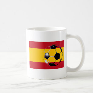 Fotboll Spanien Flagga 2 MUSEUM Zazzle-gåvor Kaffemugg