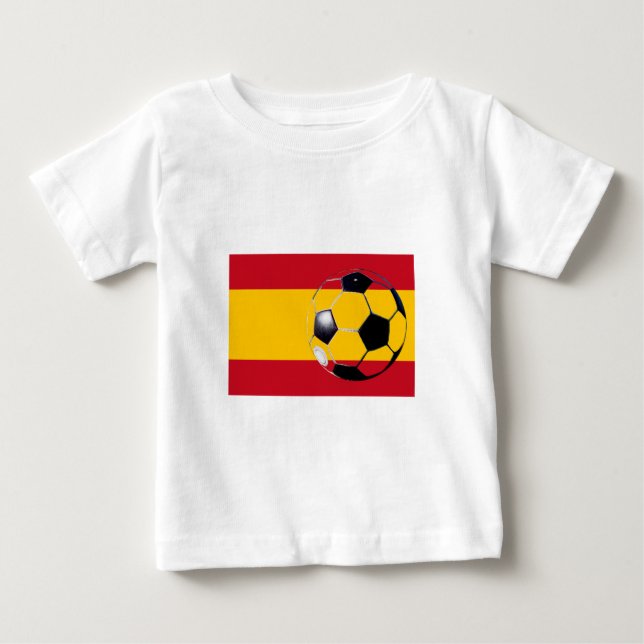 Fotboll Spanien Flagga 2 MUSEUM Zazzle-gåvor Tee (Framsida)