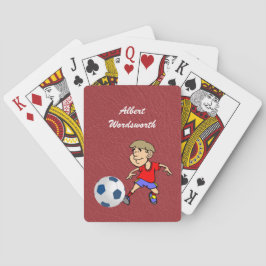 Fotboll - spelarbild och boll - Anpassa Casinokort