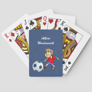 Fotboll - spelarbild och boll - Anpassa Casinokort