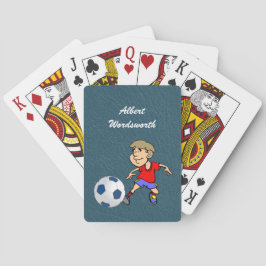 Fotboll - spelarbild och boll - Anpassa Casinokort