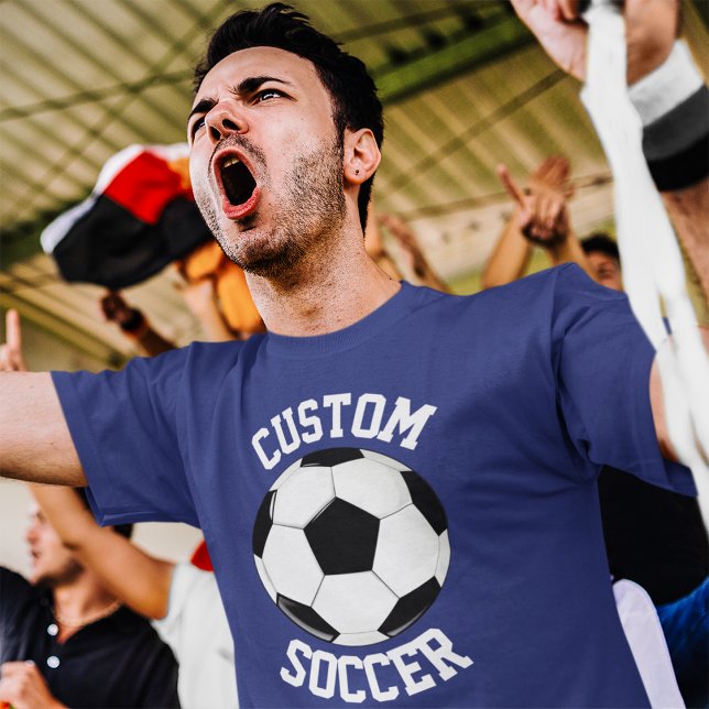 Fotboll, spelare och Manar T-shirt (Custom team name soccer t-shirt.)