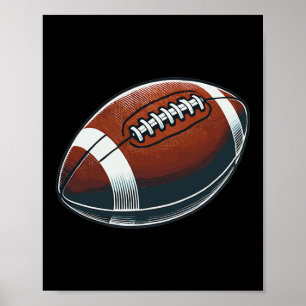 Fotboll - spelarmatchen Fält Fläkt Quarterback Run Poster