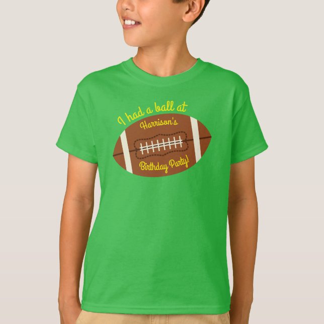 Fotboll Sport Födelsedagsfest T Shirt (Framsida)