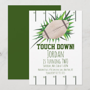 Fotboll Sport Touchdown Fest Tailgating Födelsedag Inbjudningar