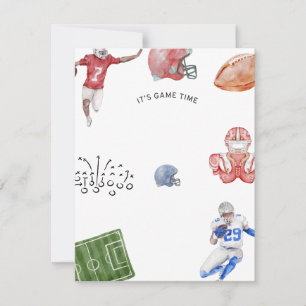 Fotboll sportar Modern Colorful Baby Shower eller Julkort