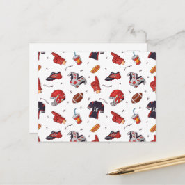 Fotboll Sportutrustning med matmönster Vykort