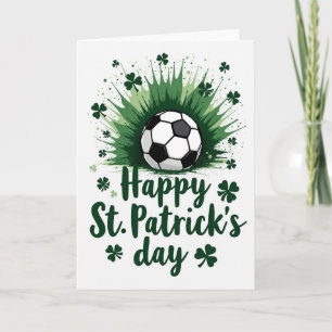 Fotboll St Patricks Day-kort Kort