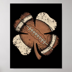 Fotboll St Patricks Day Pojkar Flickor Män Kvinnor Poster