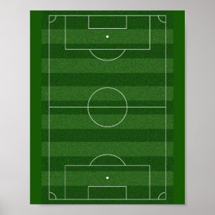 Fotboll - Stadium - Fotboll - Fält - fotbollsgår Poster
