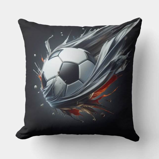 "Fotboll Stänk" Cushion Kudde (Framsida)