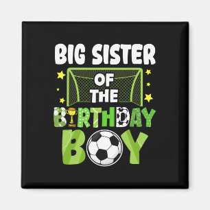 Fotboll Storesyster Födelsedags Pojke Party Fotbol Magnet