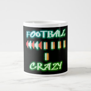 Fotboll, stort ord och grafik jumbo mugg