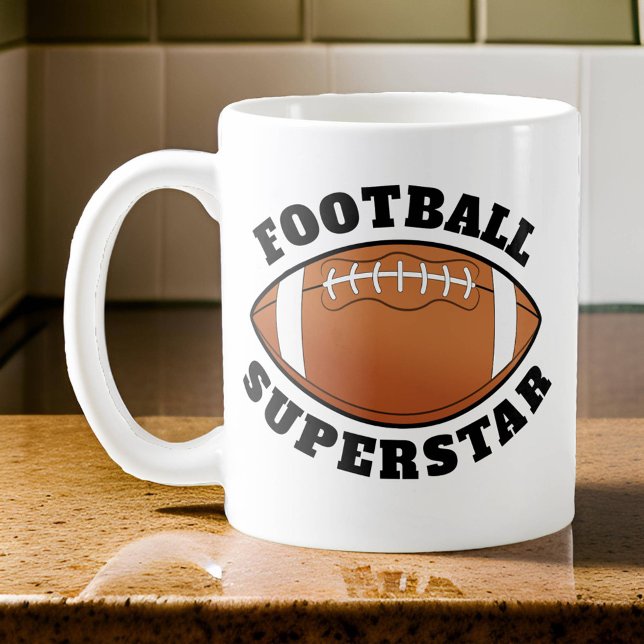 Fotboll, superstar sport kaffemugg (Football Superstar Mug)