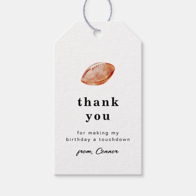 Fotboll tack tagg presentetikett (Framsidan)