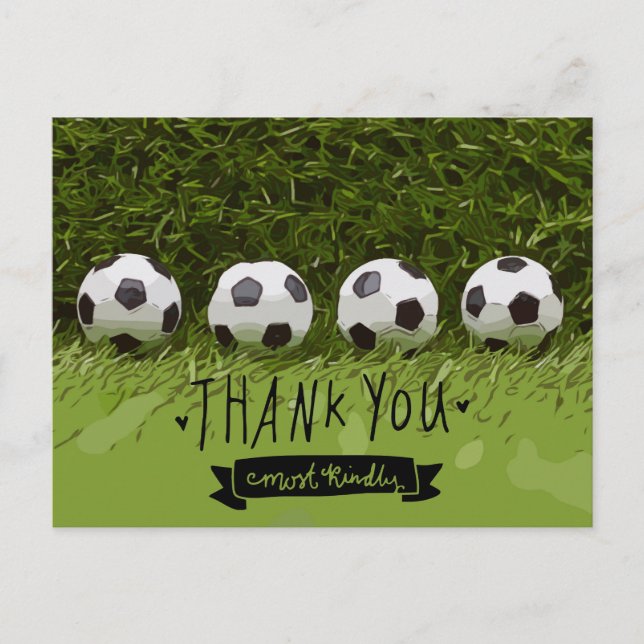 Fotboll tack vykort (Framsida)