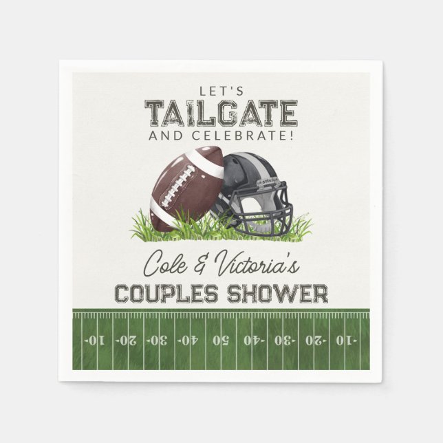 Fotboll Tailgate & Celebrate Touchdown Par Pappersservett (Framsidan)