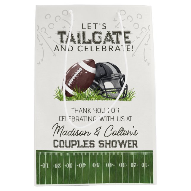 Fotboll Tailgate & Firande Par Shower Favor (Framsidan)