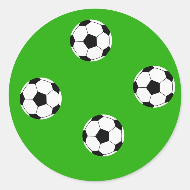 Fotboll Tapet Runt Klistermärke (Framsida)