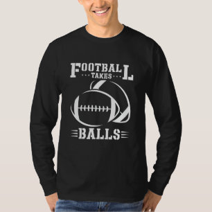 Fotboll tar Bollar Lineman Tackle American Footbal T Shirt