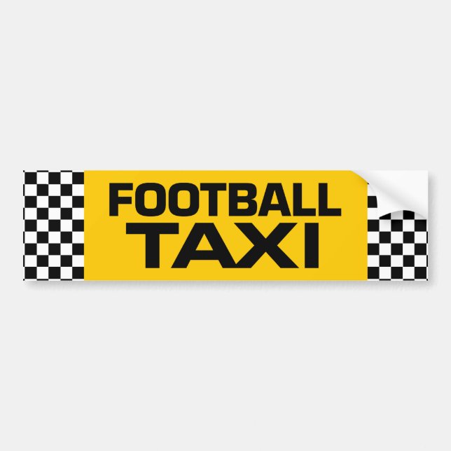 Fotboll Taxi Bildekal (Framsidan)