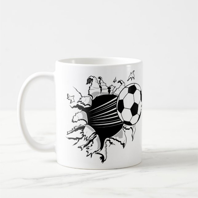 Fotboll Tearout Kaffemugg (Vänster)
